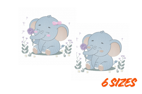 2 Cute Elephant Embroidery Design Art Review