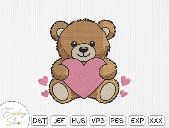 Bear with Heart Embroidery Design Review