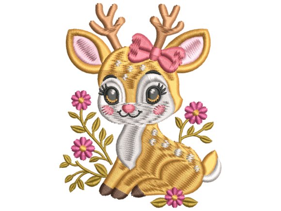 Cute Floral Baby Deer Embroidery Review
