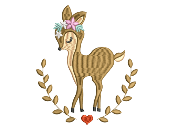 Floral Cute Deer Embroidery Design Review