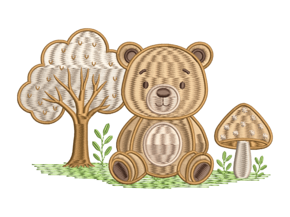 Forest Bear Mushroom Embroidery Review
