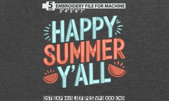 Happy Summer Y all DST PES Embroidery Review