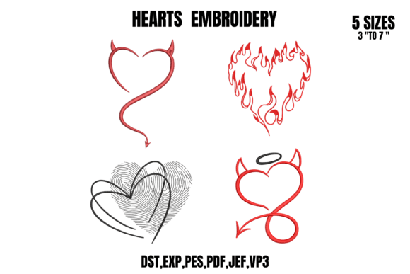 Heart Embroidery 4-Design Bundle Art Review
