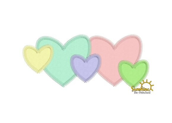 Hearts Applique Embroidery Design Review