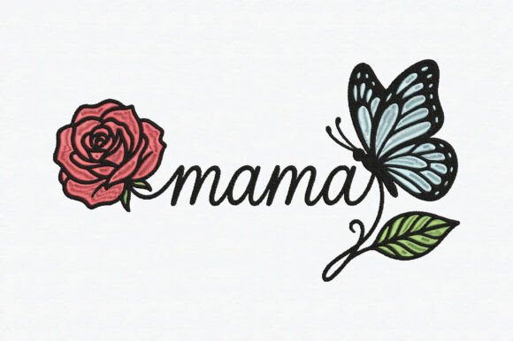 Mama Embroidery Design Rose Butterfly Review