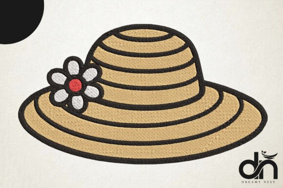 Summer Straw Hat Daisy Embroidery Design Review