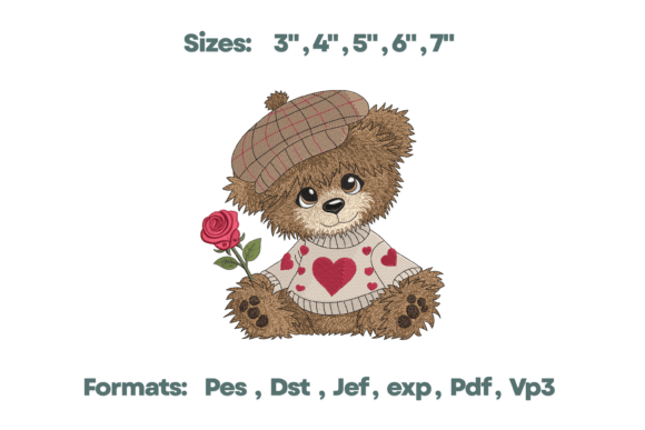 Valentine Teddy Bear Rose Art Embroidery Review