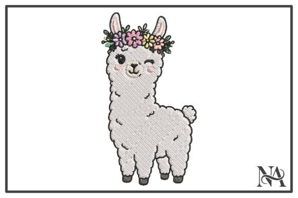 Winking Llama Flower Crown Embroidery Review